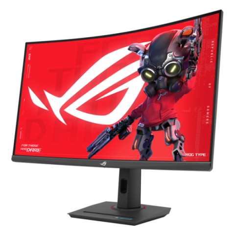ASUS - 32" ROG Strix XG32WCMS Curved Gaming Monitor, QHD (2560x1440), 280Hz, 1ms, Fast VA, USB Type-C, HDR, Black