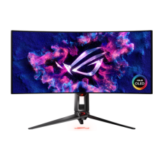 ASUS - 34" ROG Swift OLED PG34WCDM Curved Gaming Monitor, 240Hz, 0.03 ms, UWQHD (3440 x 1440), G-SYNC, ROG Smart KVM, Type-C, Black
