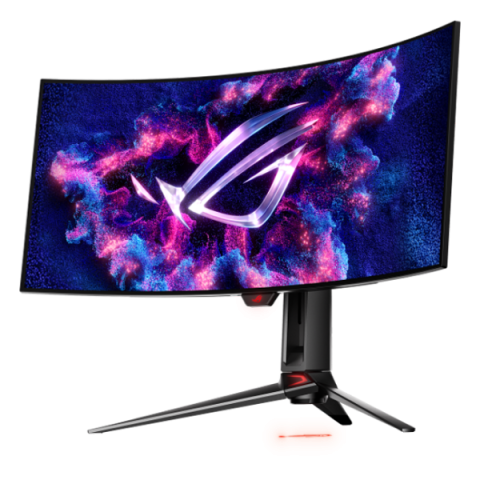 ASUS - 34" ROG Swift OLED PG34WCDM Curved Gaming Monitor, 240Hz, 0.03 ms, UWQHD (3440 x 1440), G-SYNC, ROG Smart KVM, Type-C, Black