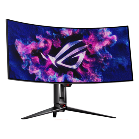 ASUS - 34" ROG Swift OLED PG34WCDM Curved Gaming Monitor, 240Hz, 0.03 ms, UWQHD (3440 x 1440), G-SYNC, ROG Smart KVM, Type-C, Black