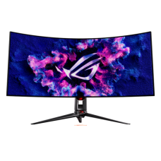 ASUS - 39" ROG Swift OLED PG39WCDM Curved Gaming Monitor, 240 Hz, 0.03 ms, UWQHD (3440x1440), G-SYNC, ROG Smart KVM, Type-C, Black