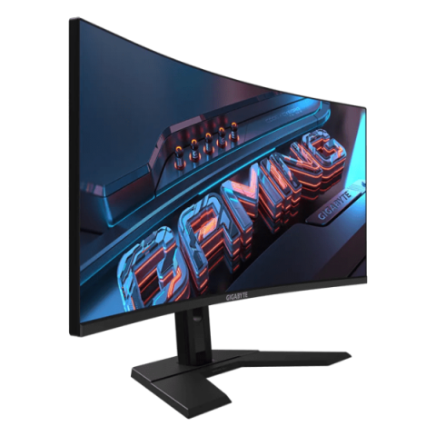Gigabyte - 34" GS34WQCP-EK Curved Gaming Monitor, VA, 180hz, 1mc, WQHD (3440 х 1440), HDMI, DisplayPort, Black