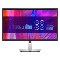 Dell - 32" P3225DE Monitor, IPS, 100Hz, 8mc, QHD (2560x1440), HDMI, DP, Type-C, USB-C Hub, Height, Pivot, Silver, Black