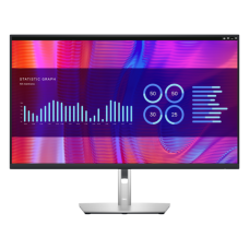 Dell - 32" P3225DE Monitor, IPS, 100Hz, 8mc, QHD (2560x1440), HDMI, DP, Type-C, USB-C Hub, Height, Pivot, Silver, Black