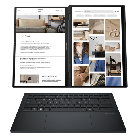 ASUS Zenbook Duo UX8406CA (Intel Core Ultra 9-285H/ DDR5 32GB/ SSD 1TB/ 14.0" FHD OLED/ Intel Arc Graphics/ Backlit/ Win11H/ RU) Black