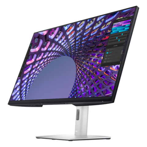 Dell - 32" P3223QE 4K Monitor, IPS, 60Hz, 8mc, UHD (3840x2160), HDMI, DP, Type-C, USB-C Hub, Height, Pivot, Silver, Black