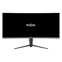 Pixel - 34" PXG34WQC Gaming Curved Monitor, VA, 200Hz, 1mc, QHD (2560*1440), HAS, HDMI, Display port, Speakers