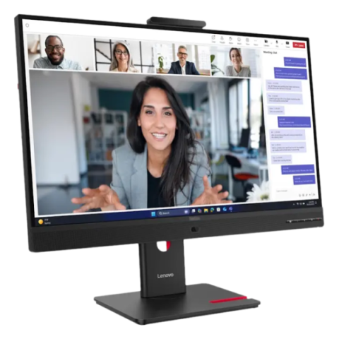 Lenovo - 27" ThinkVision T27QD-4v, IPS WLED, 120Hz, 4mc, QHD (2560x1440) 2K, HDMI+DP+TypeC, Tilt, Swivel, Pivot, HAS, Webcam, Audio Eclipse Black