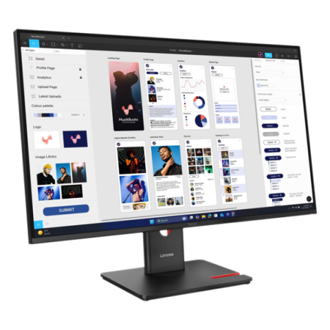 Lenovo - 32" ThinkVision T32UD-40, IPS WLED, 60Hz, 4mc, UHD (3840x2160) 4K, HDMI+DP+TypeC, Tilt, Swivel, Pivot, HAS, Eclipse Black