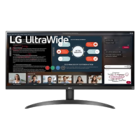 LG - 29" 29WP500-B UltraWide Monitor, IPS, 5mc, 75Hz, UWFHD (2560 x 1080), VGA+HDMI, Black