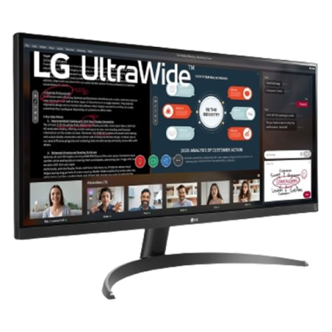 LG - 29" 29WP500-B UltraWide Monitor, IPS, 5mc, 75Hz, UWFHD (2560 x 1080), VGA+HDMI, Black