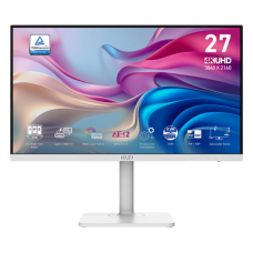 MSI - 27" Modern MD272UPHW 4K Monitor, IPS, 4mc, 60Hz, UHD (3840x2160), HDMI+DP+TypeC, KVM, HAS, White