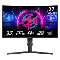 MSI - 27" MPG 275CQRXF Curved Gaming Monitor, VA, 0,5mc, 240hz, WQHD (2560x1440), HDMI+DP+TypeC, Black