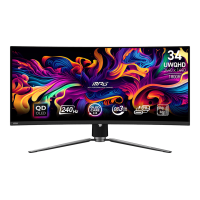 MSI - 34" MPG 341CQPX Gaming Monitor, QDLED, 0,03mc, 240hz, UWQHD (3440x1440), HDMI+DP+TypeC, Black