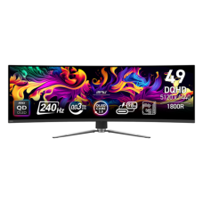 MSI - 49" MPG 491CQPX Gaming Monitor, QDLED, 0,03mc, 240hz, UWQHD (3440x1440), HDMI+DP+TypeC, Black