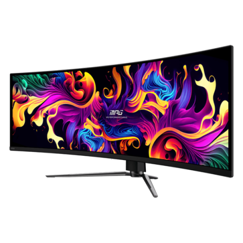 MSI - 49" MPG 491CQPX Gaming Monitor, QDLED, 0,03mc, 240hz, UWQHD (3440x1440), HDMI+DP+TypeC, Black