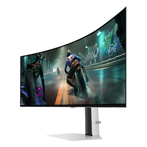 Samsung - 49" Odyssey LS49DG910SIXCI Curved Monitor, OLED, 5мс, 144Hz, DQHD (5120x1440), HDMI+DP+Type-C, Black