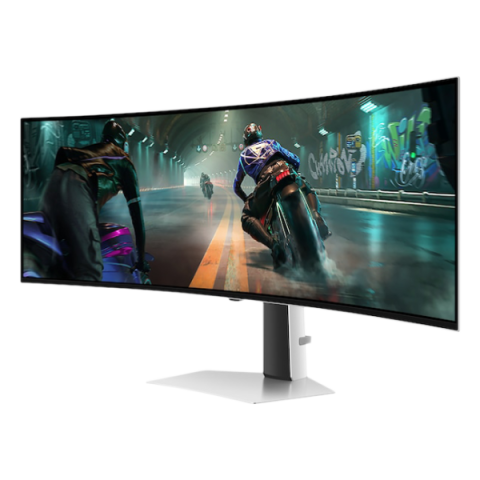 Samsung - 49" Odyssey LS49DG910SIXCI Curved Monitor, OLED, 5мс, 144Hz, DQHD (5120x1440), HDMI+DP+Type-C, Black