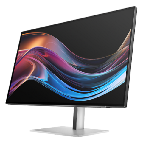 HP - 27" Series 7 Pro 727PK 4K Monitor, IPS, 5mc, 60Hz, HDMI, DP, Type-C, UHD (3840 x 2160), Black-Silver