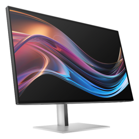 HP - 27" Series 7 Pro 727PK 4K Monitor, IPS, 5mc, 60Hz, HDMI, DP, Type-C, UHD (3840 x 2160), Black-Silver